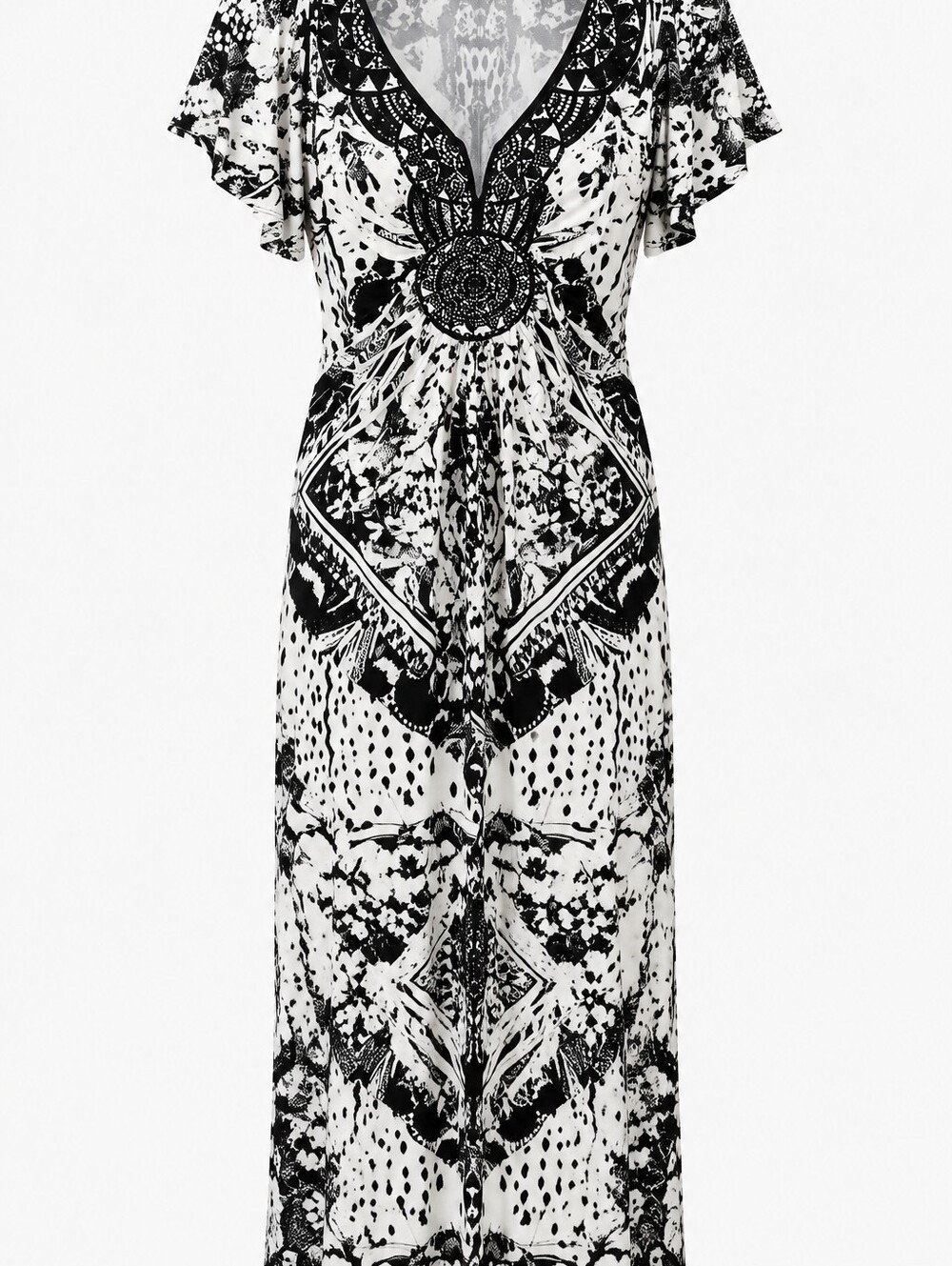 Apt. 9 Printed Maxi Dress in White & Black
